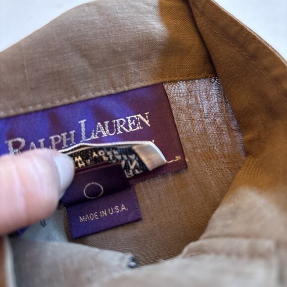 Vintage Ralph Lauren Purple Label Field Jacket 1994 Runway Linen 12 Safari Army - Picture 8 of 12